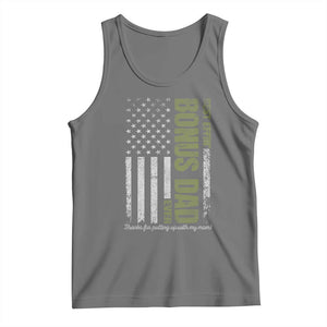 Best Effin Bonus Dad Ever Tank Top Vintage Step Dad American Flag TS10 Black Heather Print Your Wear