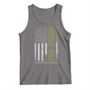 Best Effin Bonus Dad Ever Tank Top Vintage Step Dad American Flag TS10 Deep Heather Print Your Wear