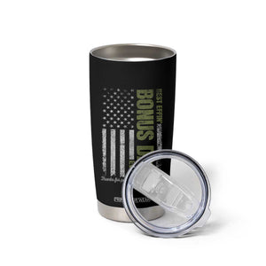 Best Effin Bonus Dad Ever Tumbler Cup Vintage Step Dad American Flag TS10 Print Your Wear