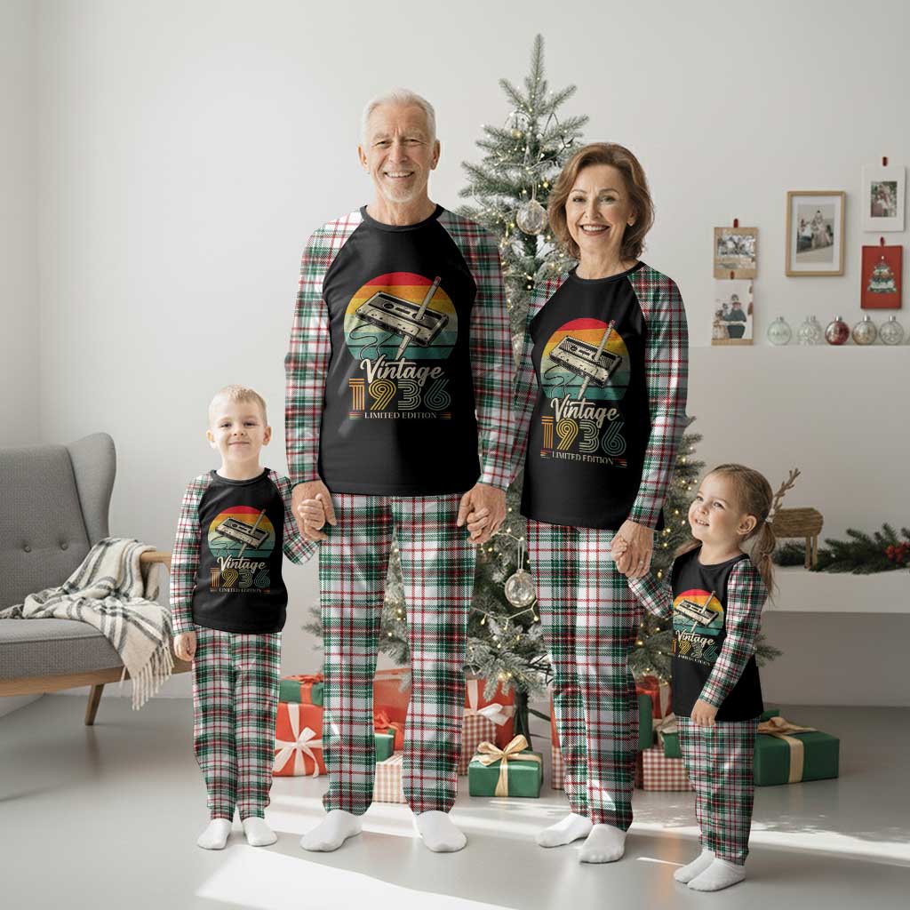 Vintage 1936 Plaid Pajama Set 90th Birthday Turning 90 Year Old Gifts TS10 Christmas Plaid Print Your Wear