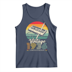 Vintage 1936 Tank Top 90th Birthday Turning 90 Year Old Gifts TS10 Navy Print Your Wear