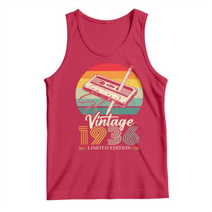 Vintage 1936 Tank Top 90th Birthday Turning 90 Year Old Gifts TS10 Red Print Your Wear