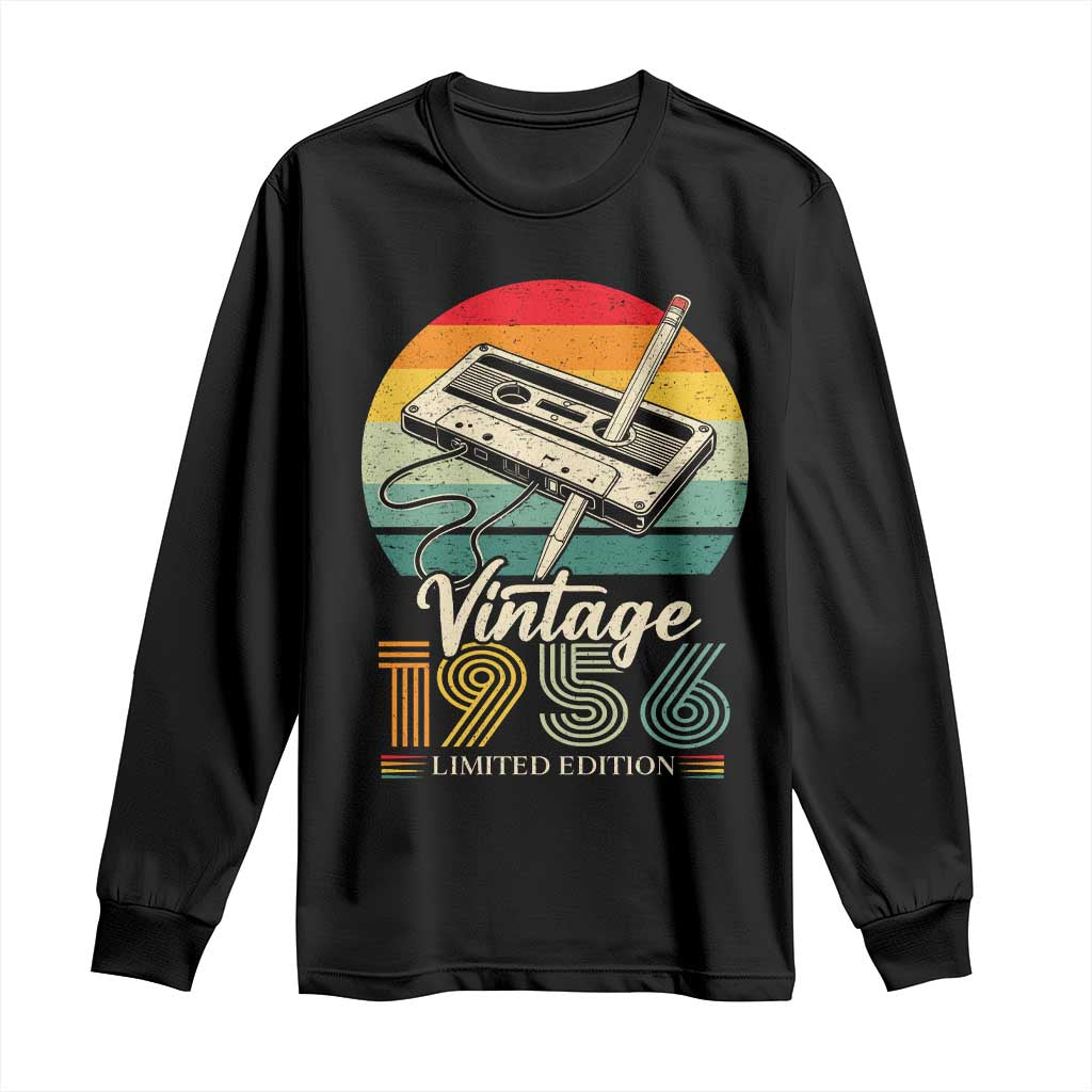 Vintage 1956 Long Sleeve Shirt 70th Birthday Turning 70 Year Old Gifts TS10 Black Print Your Wear