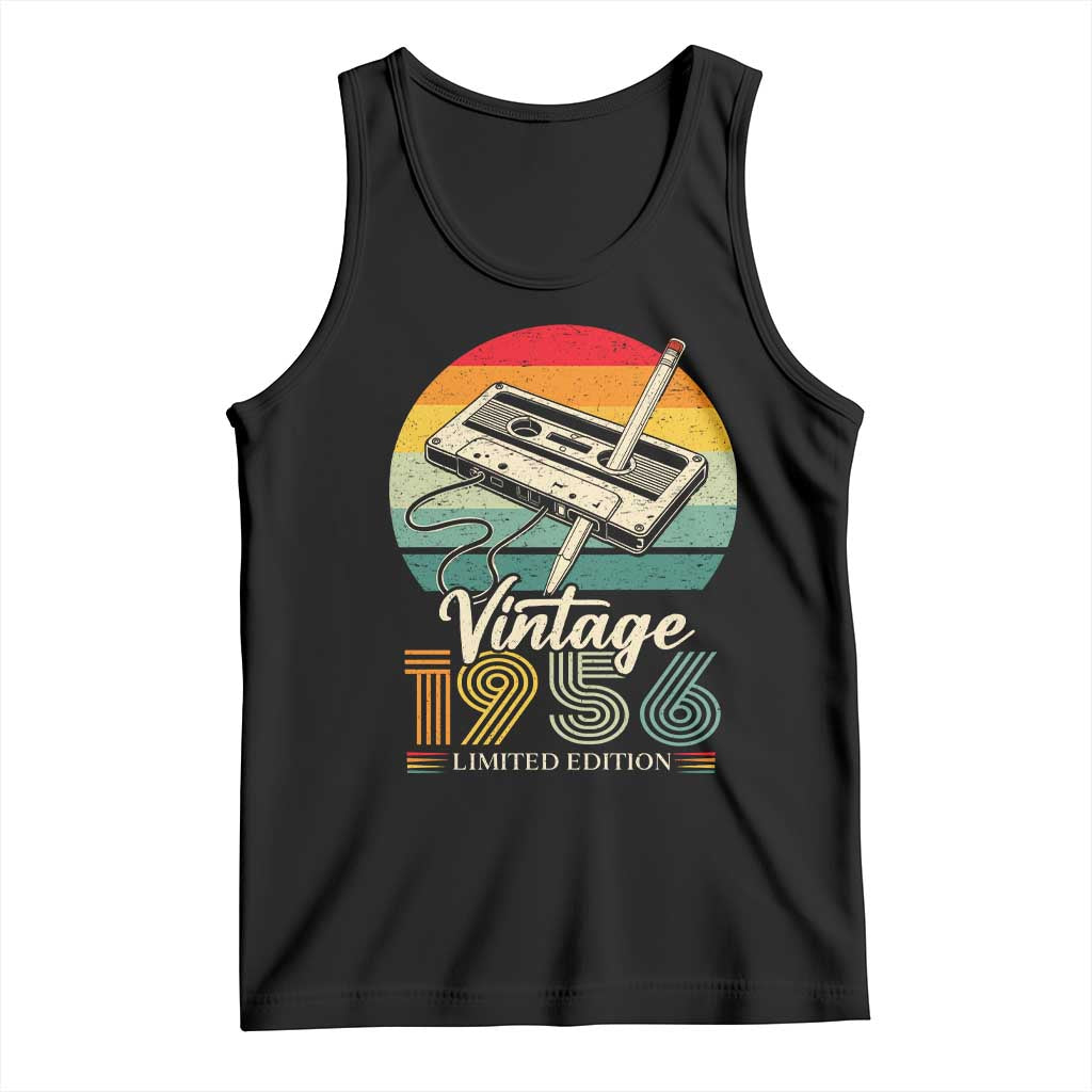 Vintage 1956 Tank Top 70th Birthday Turning 70 Year Old Gifts TS10 Black Print Your Wear