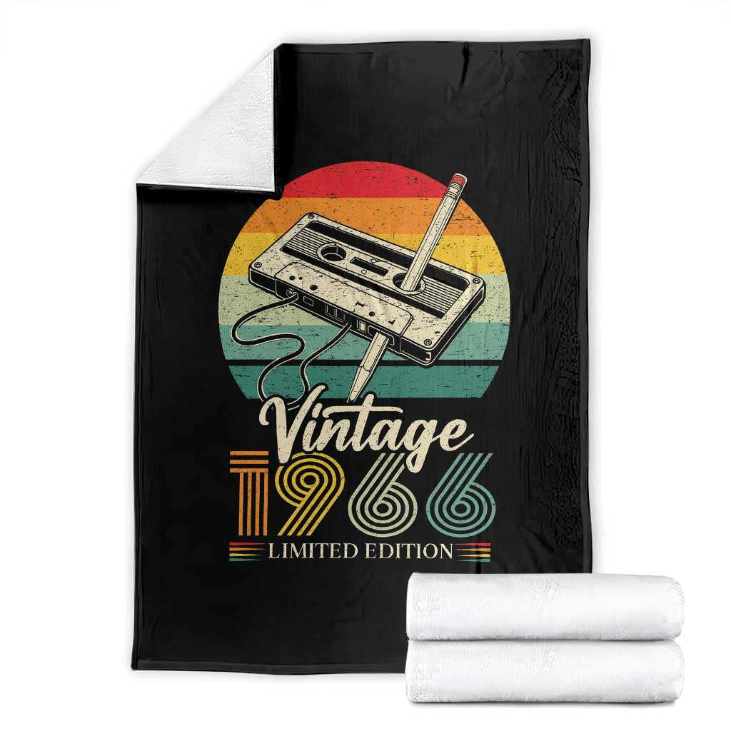 Vintage 1966 Throw Blanket 60th Birthday Turning 60 Year Old Gifts TS10 Black Print Your Wear