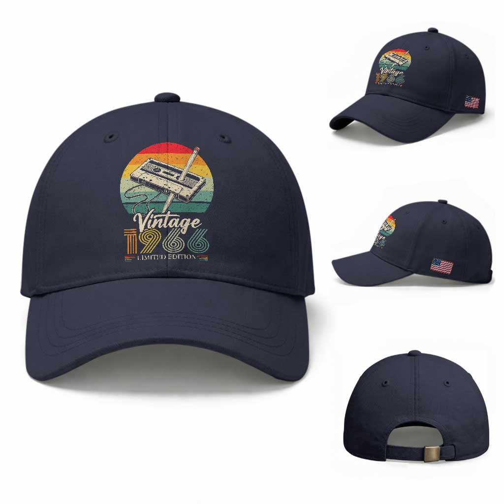 Vintage 1966 Baseball Cap 60th Birthday Turning 60 Year Old Gifts TS10 Baseball Cap Universal Fit Navy Print Your Wear