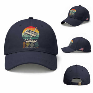 Vintage 1966 Baseball Cap 60th Birthday Turning 60 Year Old Gifts TS10 Baseball Cap Universal Fit Navy Print Your Wear