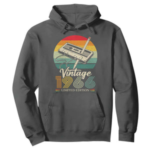 Vintage 1966 Hoodie 60th Birthday Turning 60 Year Old Gifts TS10 Dark Heather Print Your Wear