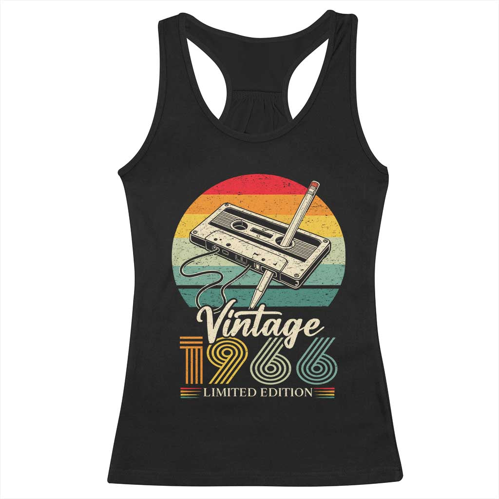 Vintage 1966 Racerback Tank Top 60th Birthday Turning 60 Year Old Gifts TS10 Black Print Your Wear