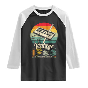 Vintage 1966 Raglan Shirt 60th Birthday Turning 60 Year Old Gifts TS10 Black White Print Your Wear