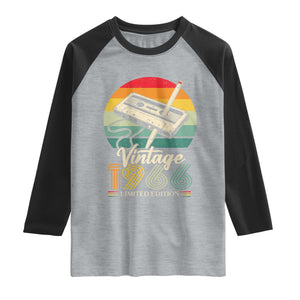 Vintage 1966 Raglan Shirt 60th Birthday Turning 60 Year Old Gifts TS10 Heather Gray Black Print Your Wear