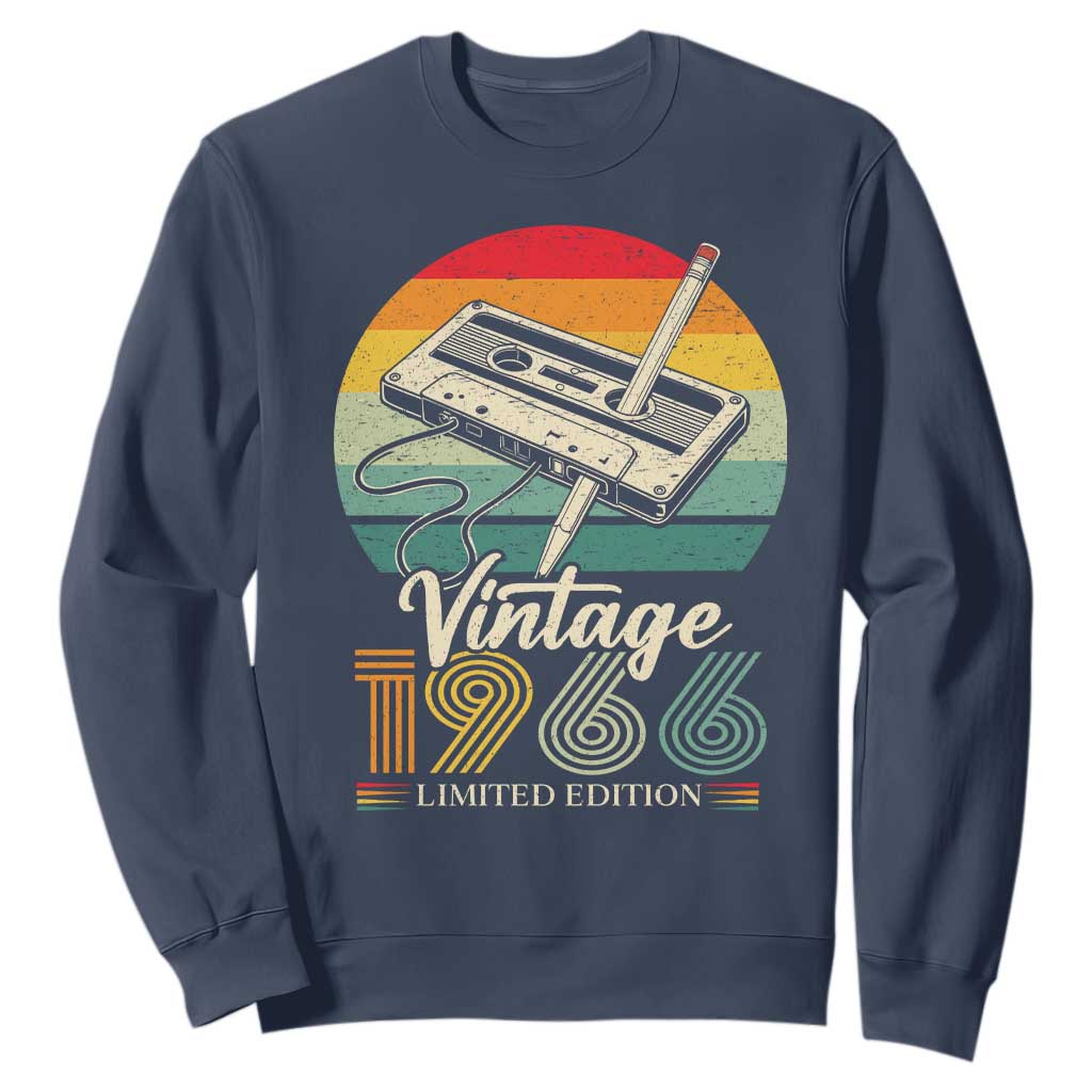 Vintage 1966 Sweatshirt 60th Birthday Turning 60 Year Old Gifts TS10 Navy Print Your Wear
