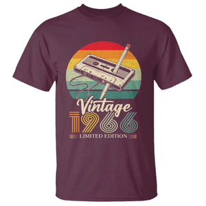 Vintage 1966 T Shirt 60th Birthday Turning 60 Year Old Gifts TS10 Maroon Print Your Wear