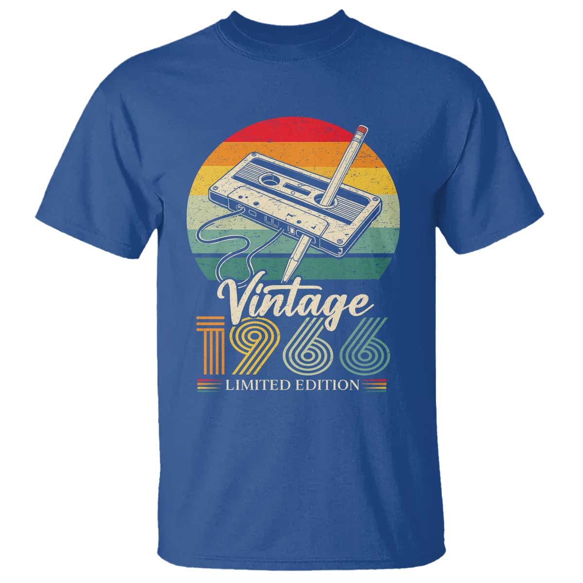 Vintage 1966 T Shirt 60th Birthday Turning 60 Year Old Gifts TS10 Royal Blue Print Your Wear