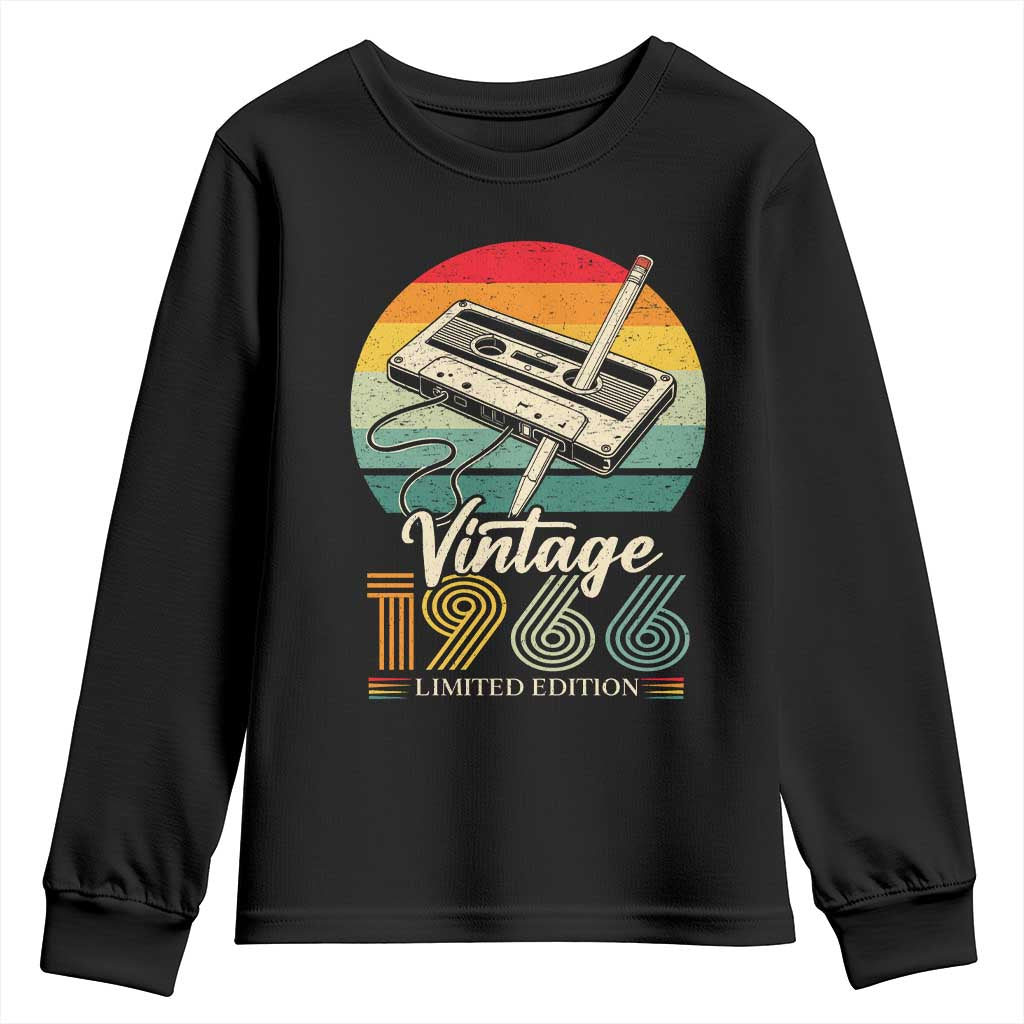 Vintage 1966 Youth Sweatshirt 60th Birthday Turning 60 Year Old Gifts TS10 Black Print Your Wear