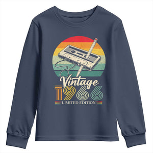 Vintage 1966 Youth Sweatshirt 60th Birthday Turning 60 Year Old Gifts TS10 Navy Print Your Wear