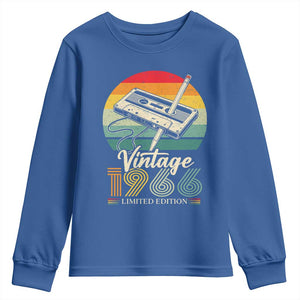 Vintage 1966 Youth Sweatshirt 60th Birthday Turning 60 Year Old Gifts TS10 Royal Blue Print Your Wear