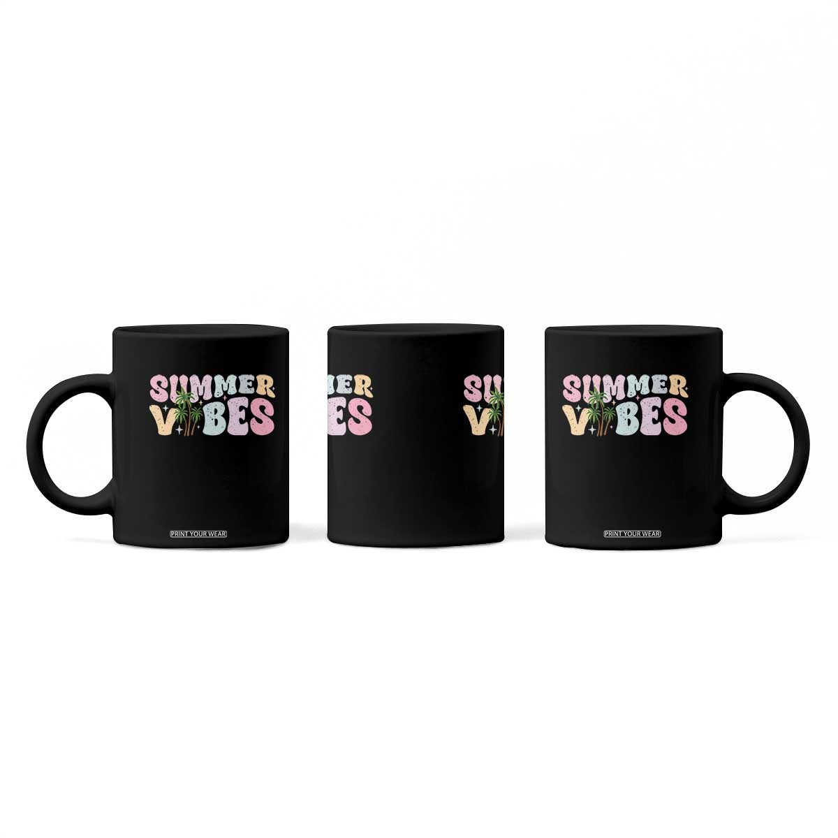 Summer Vibes Coffee Mug Beach Life Gift Distressed Beach Mom TS10 Print Your Wear