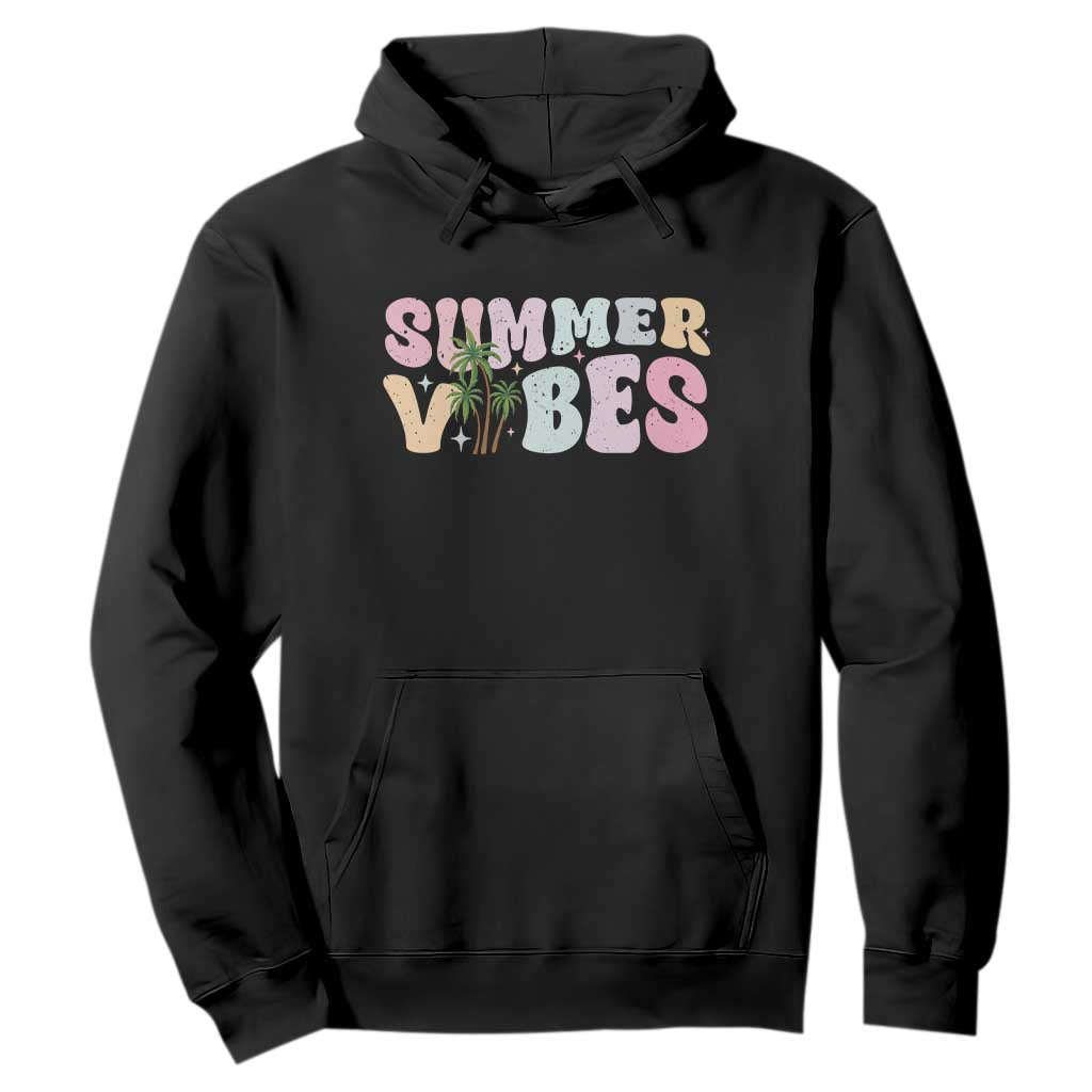 Summer Vibes Hoodie Beach Life Gift Distressed Beach Mom TS10 Black Print Your Wear