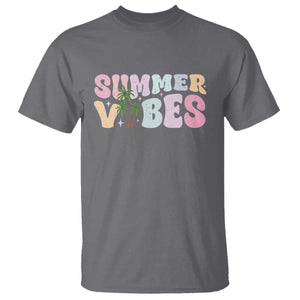 Summer Vibes T Shirt Beach Life Gift Distressed Beach Mom TS10 Charcoal Print Your Wear