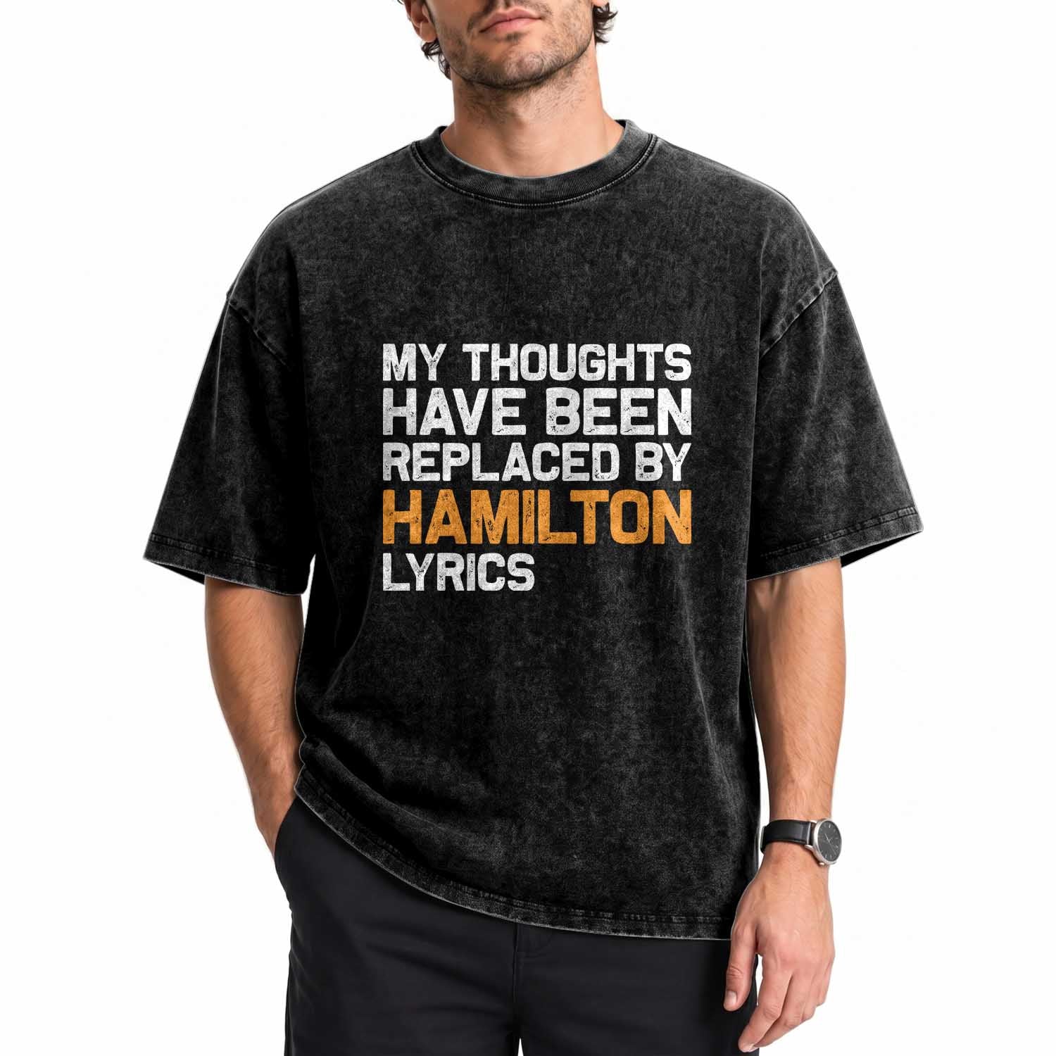 Alexander Hamilton Washed Cotton T-Shirt American Musical Gift