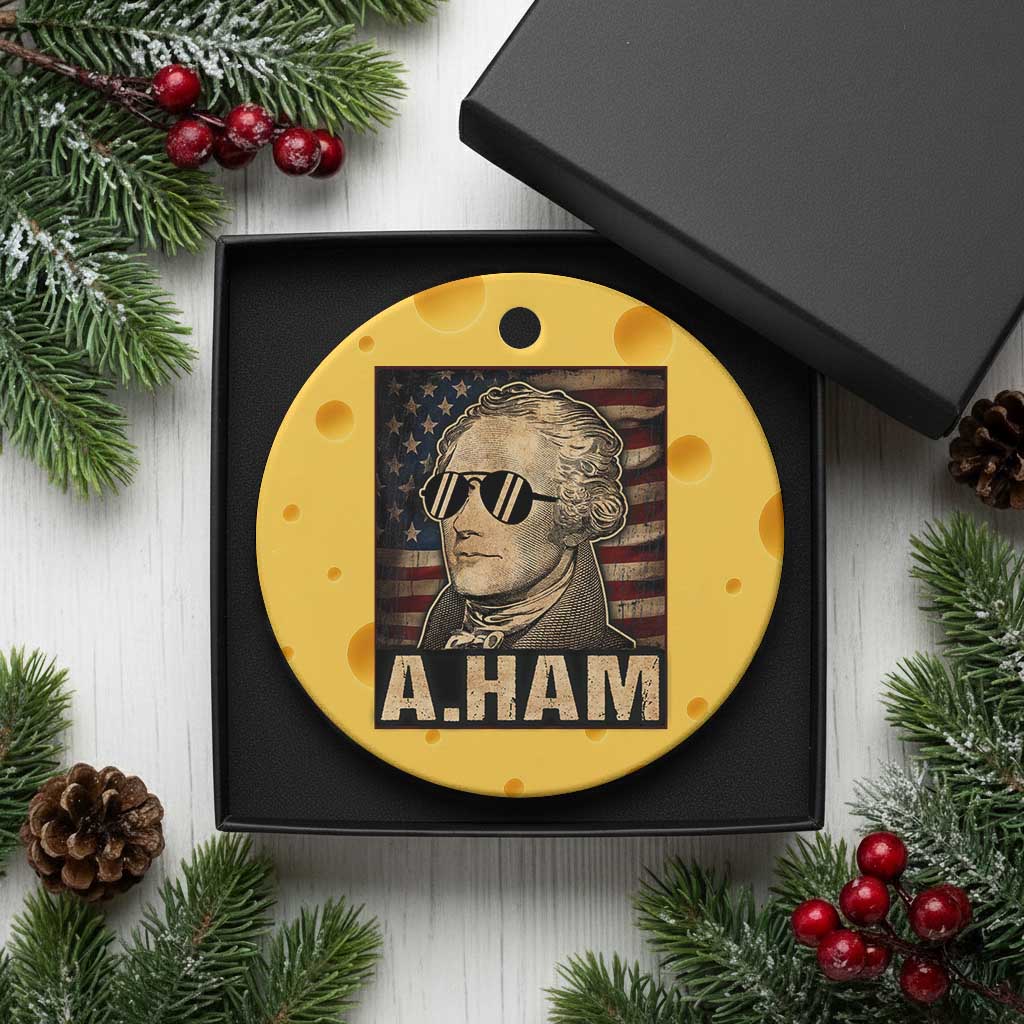 Alexander Hamilton Ceramic Ornament Vintage American Flag TS10 1pc Yellow Cheese Print Your Wear