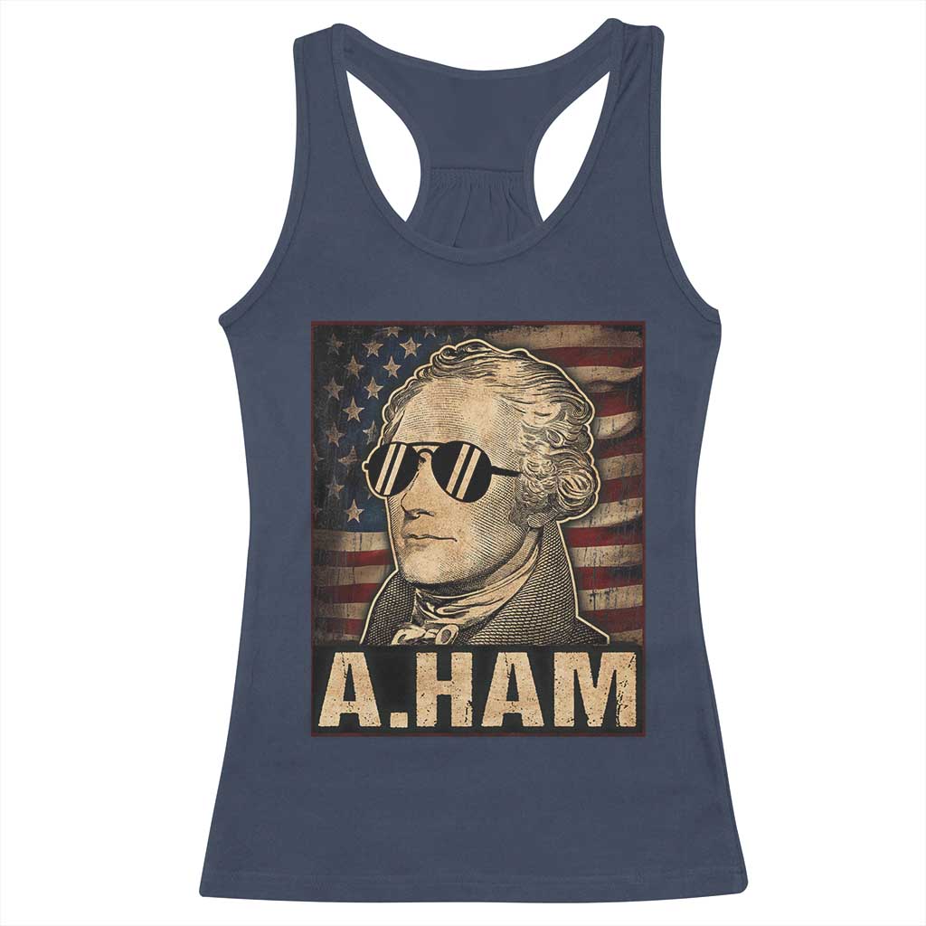 Alexander Hamilton Racerback Tank Top Vintage American Flag TS10 Navy Print Your Wear