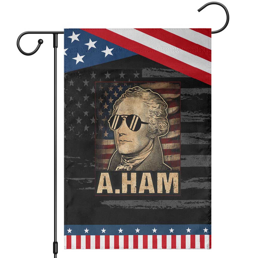 Alexander Hamilton Garden Flag Vintage American Flag TS10 Distressed Black Blue Print Your Wear