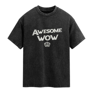 Awesome Wow Washed Cotton T-Shirt Alexander Hamilton Lover