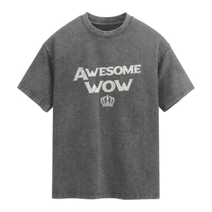 Awesome Wow Washed Cotton T-Shirt Alexander Hamilton Lover