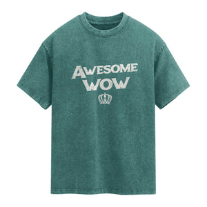 Awesome Wow Washed Cotton T-Shirt Alexander Hamilton Lover