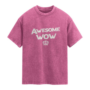 Awesome Wow Washed Cotton T-Shirt Alexander Hamilton Lover
