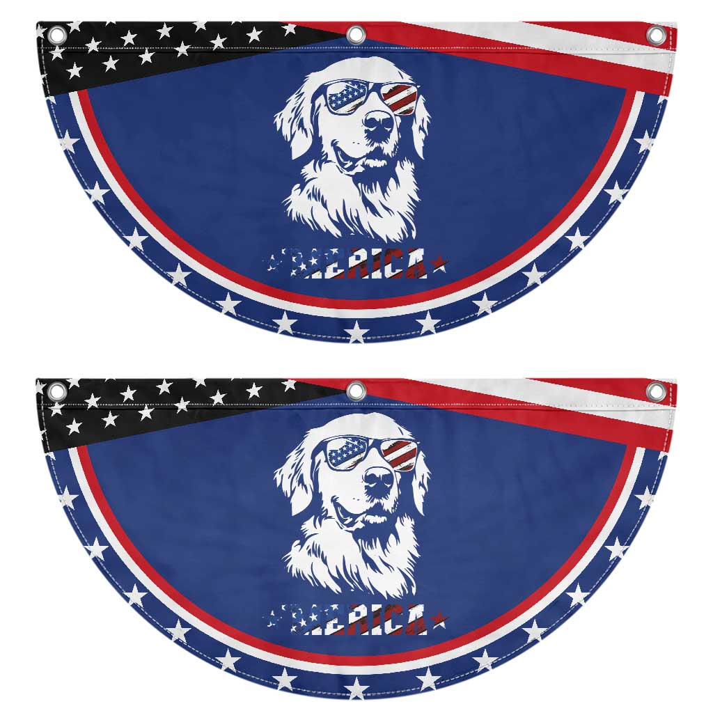 Merica Golden Retriever Patriotic Fan Flag 4th of July Dog Dog Mom TS10 2pcs pack Classic Navy Print Your Wear