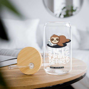 Funny Retirement Gifts Glass Can Do Not Disturb Im Retired Sloth TS10 Print Your Wear