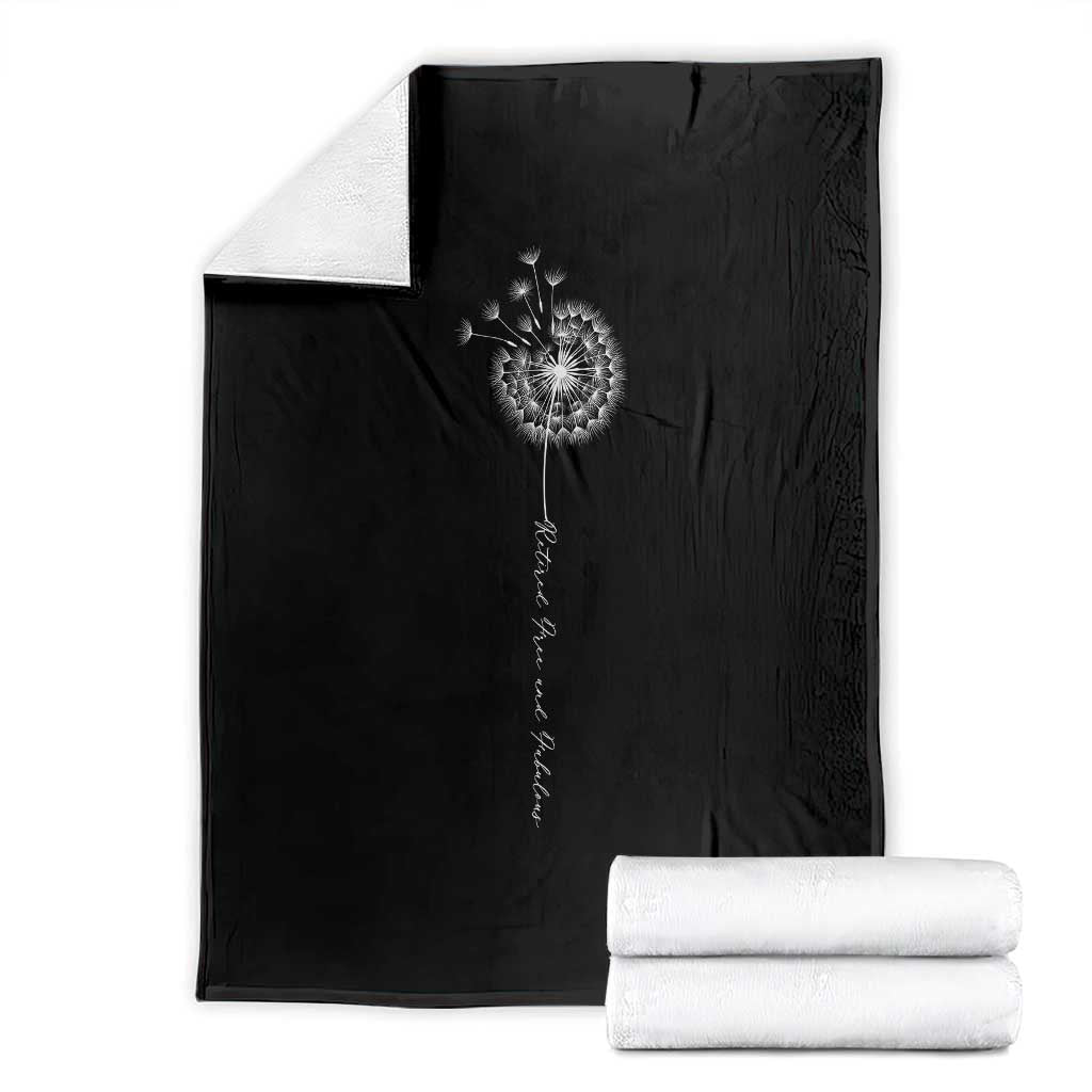 Retirement Gifts For Her Throw Blanket Retired Free And Fabulous Dandelion TS10 Black Print Your Wear