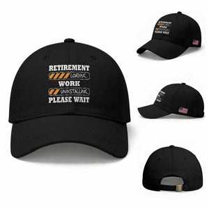 Retirement Loading Baseball Cap Work Uninstalling Soon To Be Retired Retiring TS10 Baseball Cap Universal Fit Black Print Your Wear