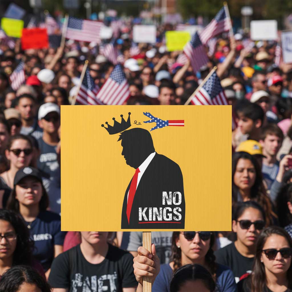 No Kings Protest Sign Funny Resist Meme TS10 Horizontal 18