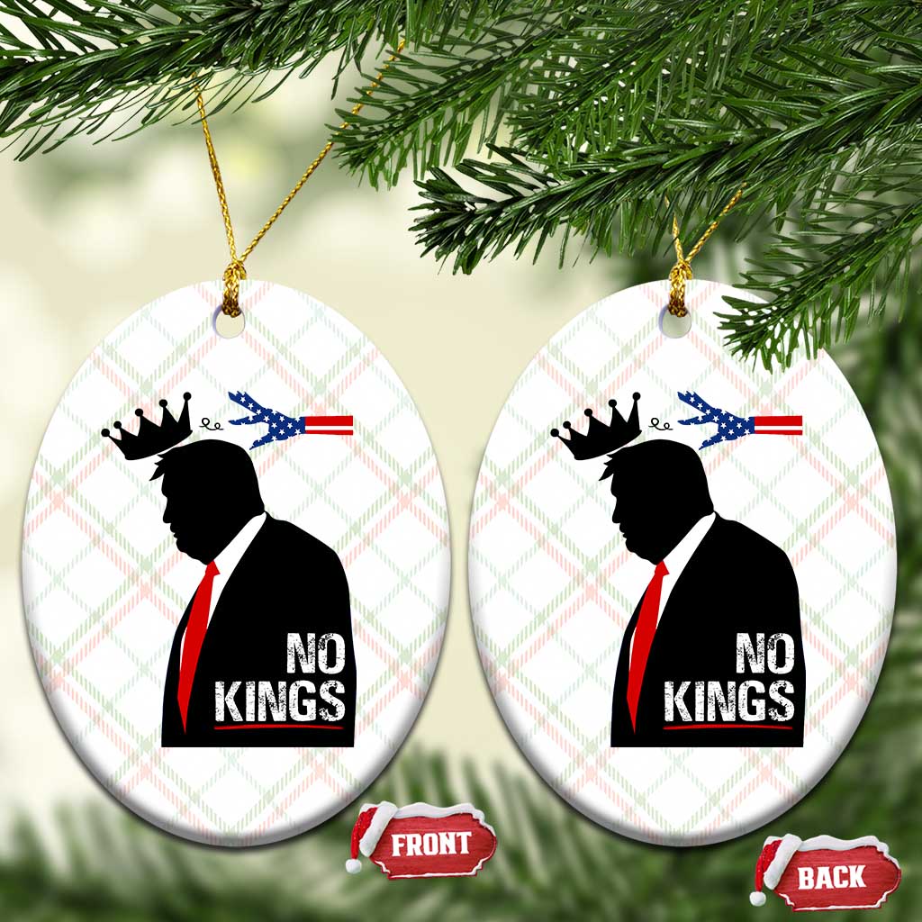 No Kings Ceramic Ornament Funny Resist Meme TS10 Print Your Wear