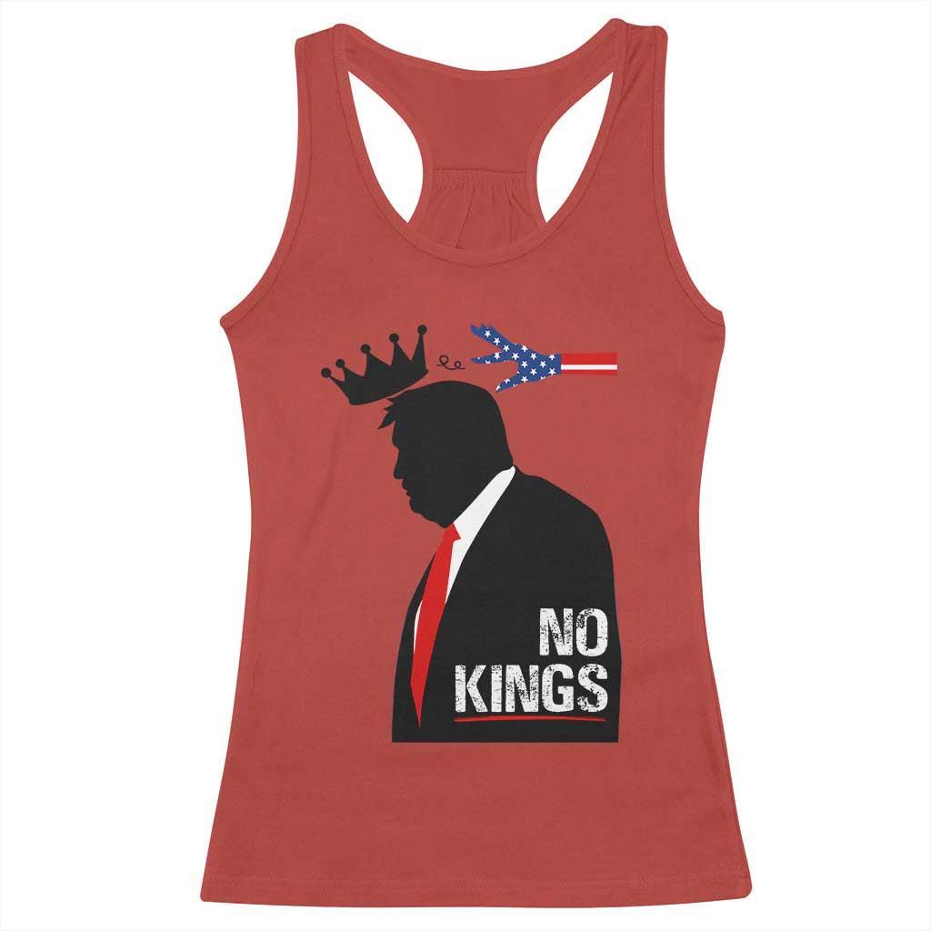 No Kings Racerback Tank Top Funny Resist Meme TS10 Red Print Your Wear