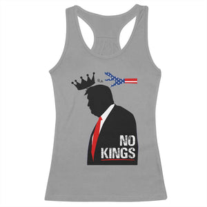No Kings Racerback Tank Top Funny Resist Meme TS10 Sport Gray Print Your Wear