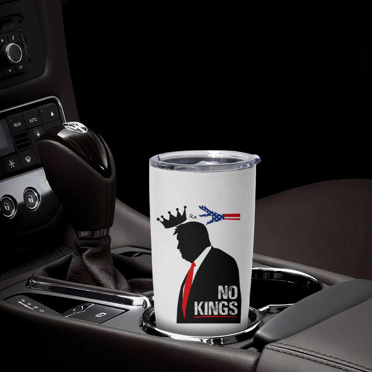 No Kings Tumbler Cup Funny Resist Meme TS10 Print Your Wear