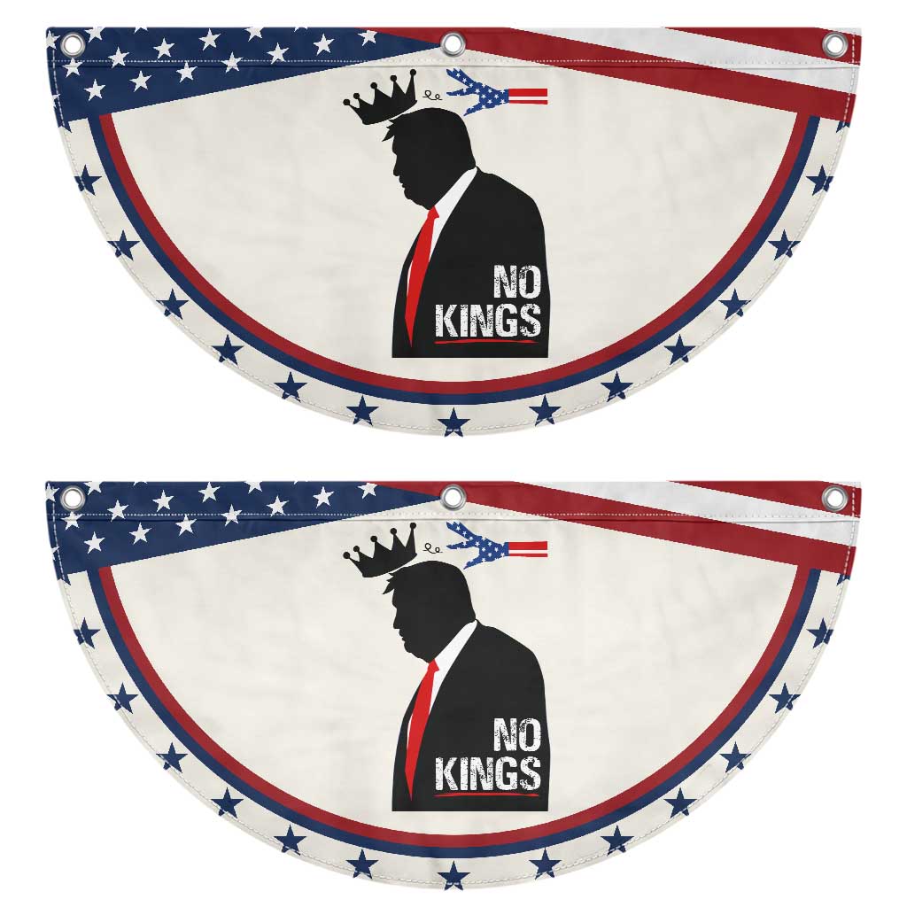No Kings Patriotic Fan Flag Funny Resist Meme TS10 2pcs pack Classic Beige Print Your Wear
