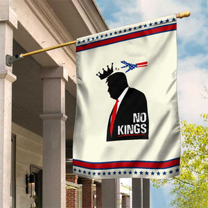 No Kings Garden Flag Funny Resist Meme TS10 Modern Beige Red Print Your Wear