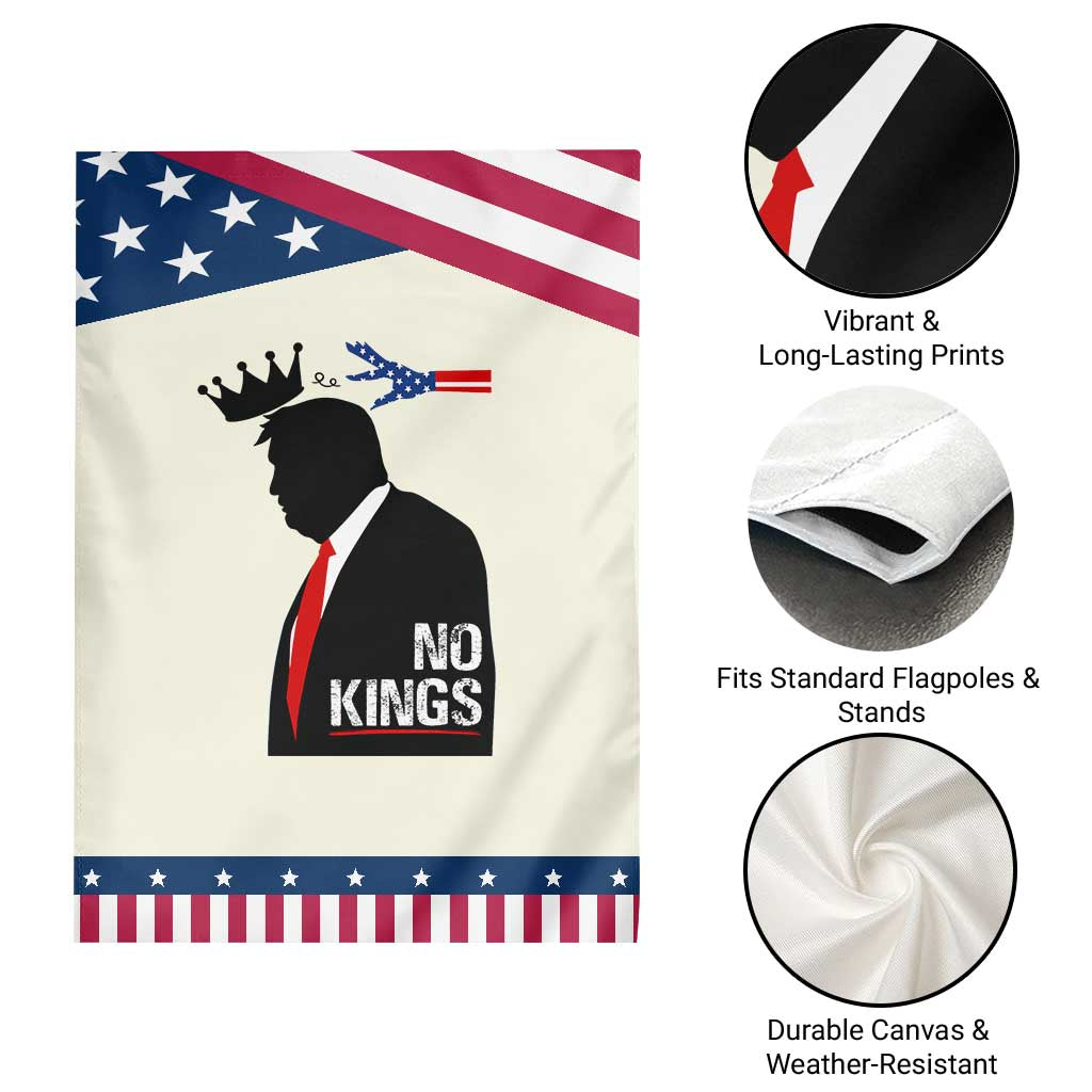 No Kings Garden Flag Funny Resist Meme TS10 Print Your Wear