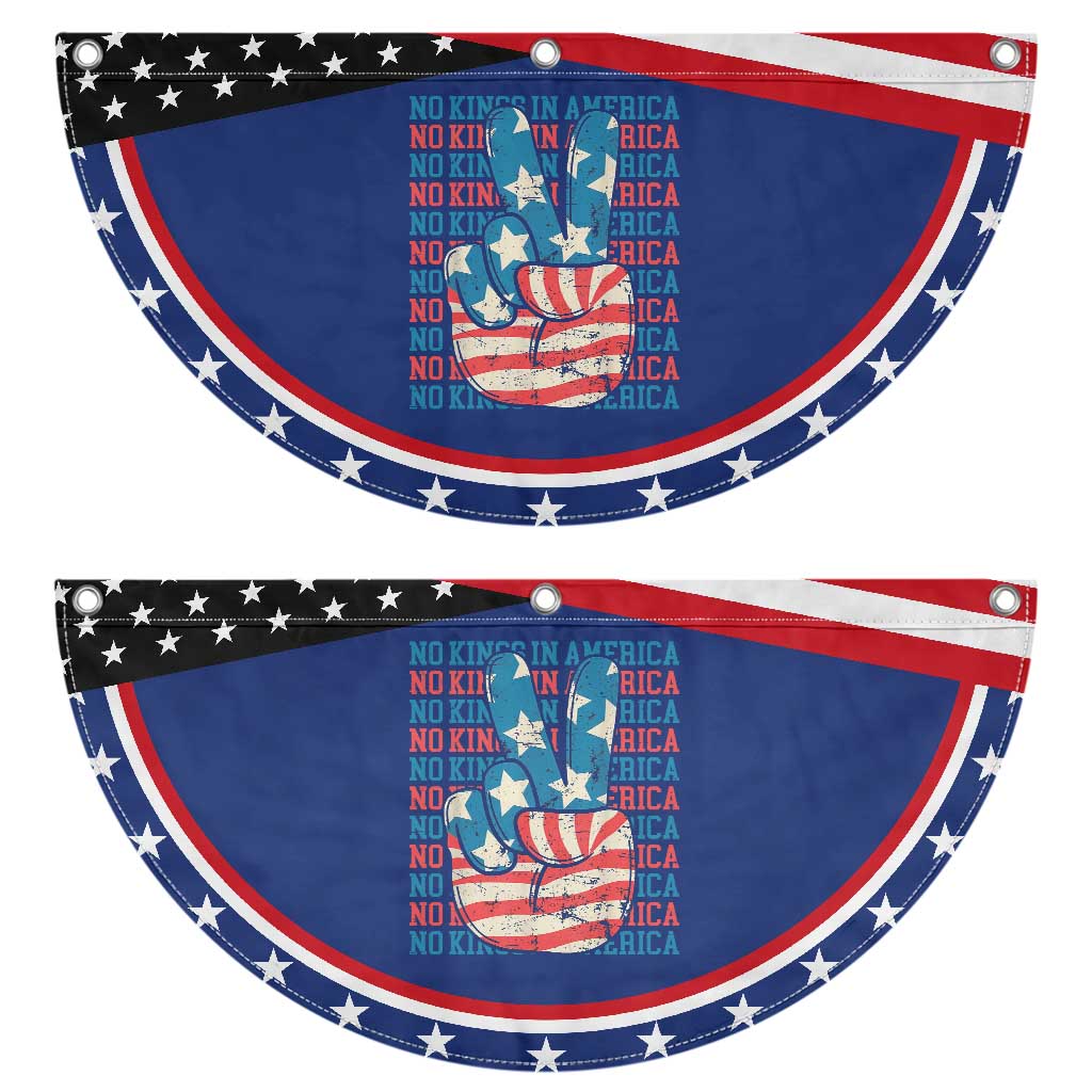No Kings In America Patriotic Fan Flag USA Flag Peace Sign Hand 4th of July TS10 2pcs pack Classic Navy Print Your Wear