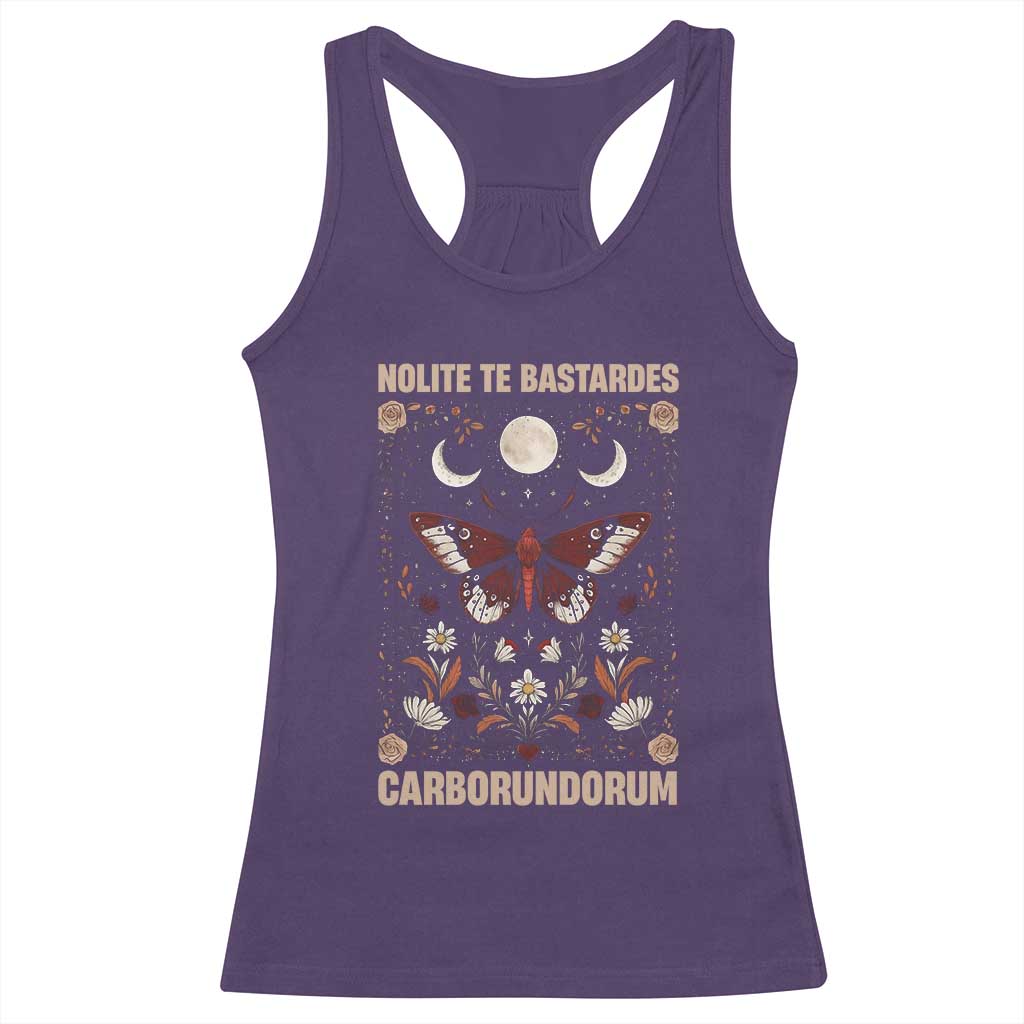 Subtle Feminist Racerback Tank Top Women's Rights Dont Let The Bastards Grind You Down TS10 Purple Print Your Wear
