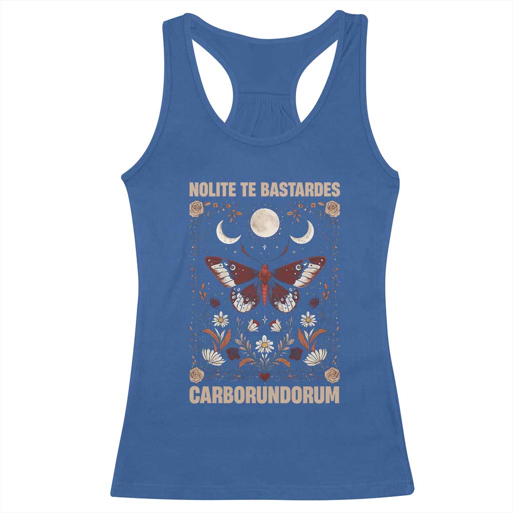 Subtle Feminist Racerback Tank Top Women's Rights Dont Let The Bastards Grind You Down TS10 Royal Blue Print Your Wear