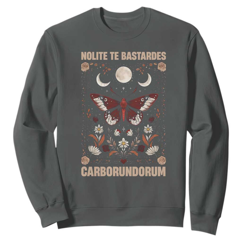 Subtle Feminist Sweatshirt Women's Rights Dont Let The Bastards Grind You Down TS10 Dark Heather Print Your Wear