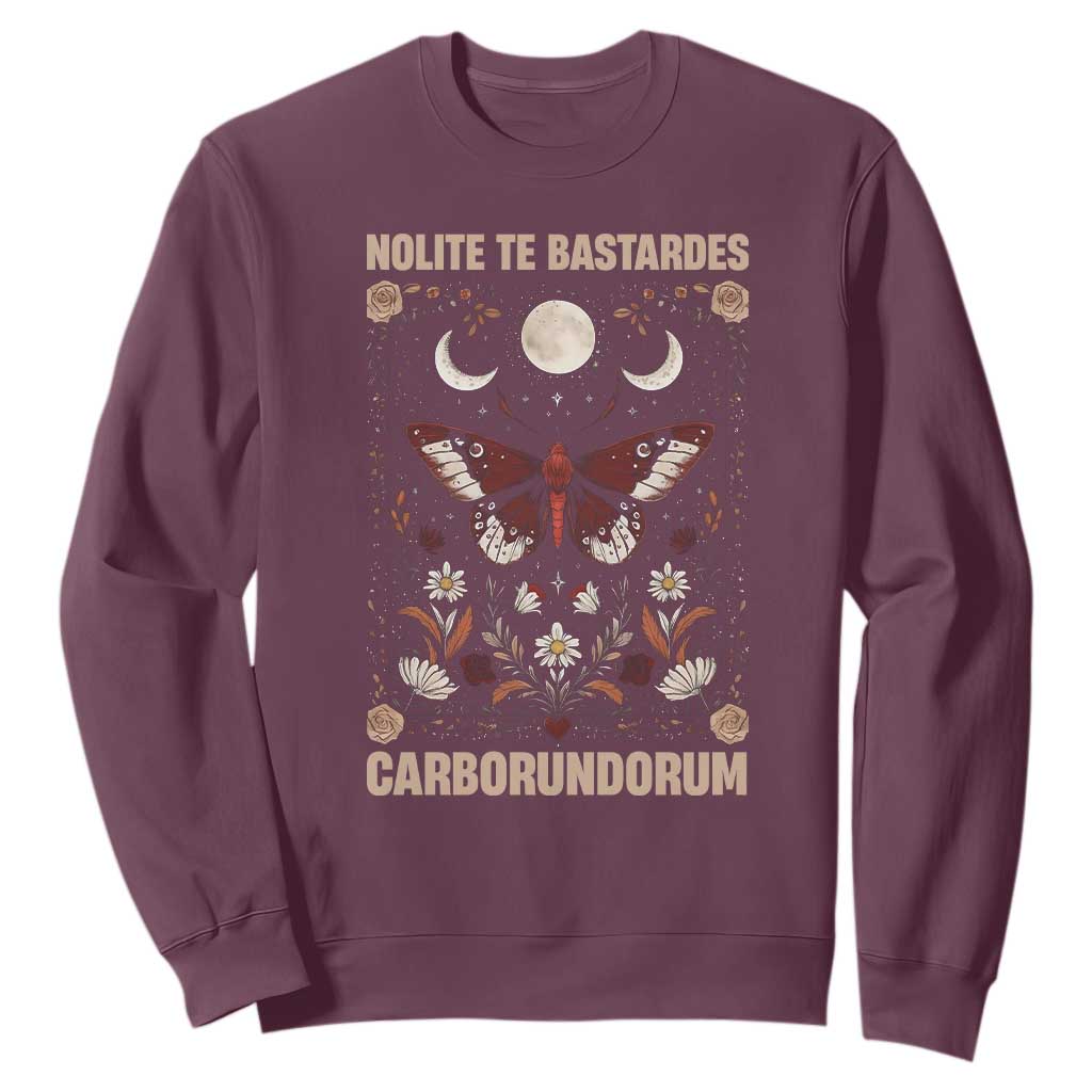 Subtle Feminist Sweatshirt Women's Rights Dont Let The Bastards Grind You Down TS10 Maroon Print Your Wear