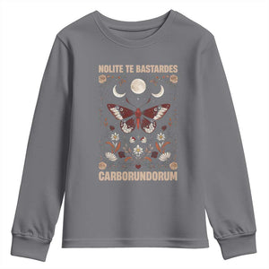 Subtle Feminist Youth Sweatshirt Women's Rights Dont Let The Bastards Grind You Down TS10 Charcoal Print Your Wear